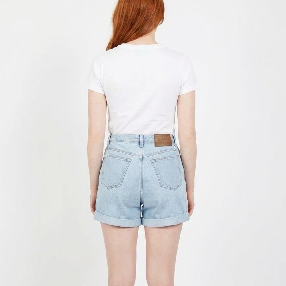Vintage CK Calvin Klein Cuffed Mom 90’s Shorts Medium Wash Y2K Size 16 32 - Picture 2 of 7